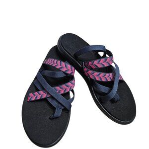Teva Voya Zillesa Strappy Thong Sandal Women's SZ 8 Cushion Sole Flip Flop Gorp